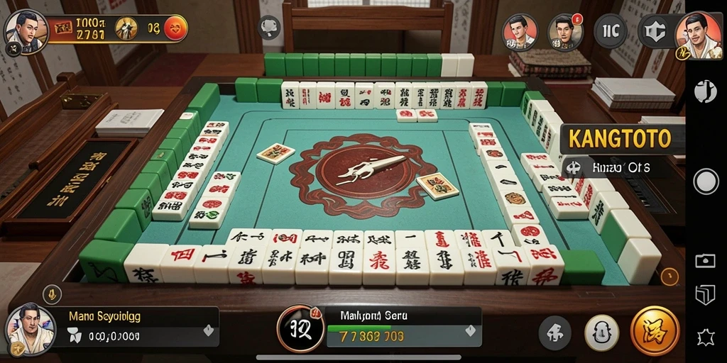 Screenshot gameplay menunjukkan suasana seru permainan Mahjong KANGTOTO.