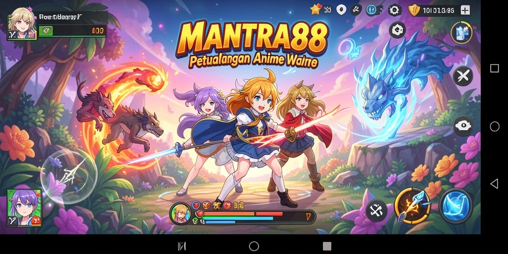 Tampilan gameplay seru dari game Anime MANTRA88.