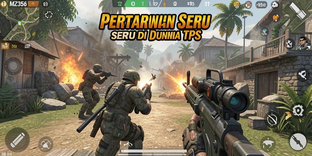 Gameplay MZ356 menampilkan aksi pertempuran yang intens dan menarik.