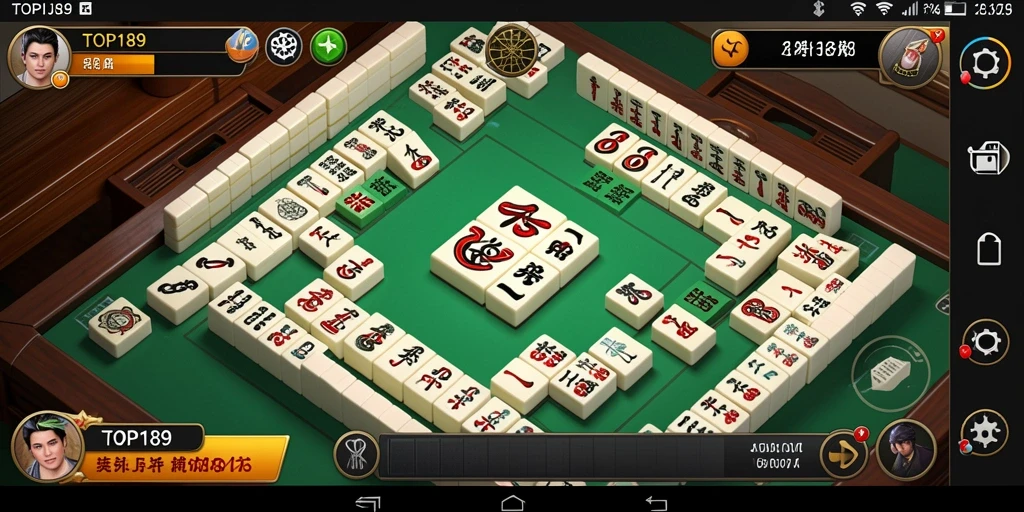 Tampilan gameplay menarik dari TOPI189 dengan ubin Mahjong.